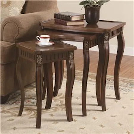 3 Piece Curved Leg Nesting Tables